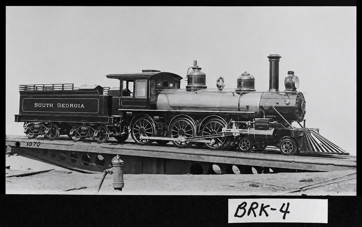 South Georgia Railway steam locomotive with South Georgia lettering on the tender