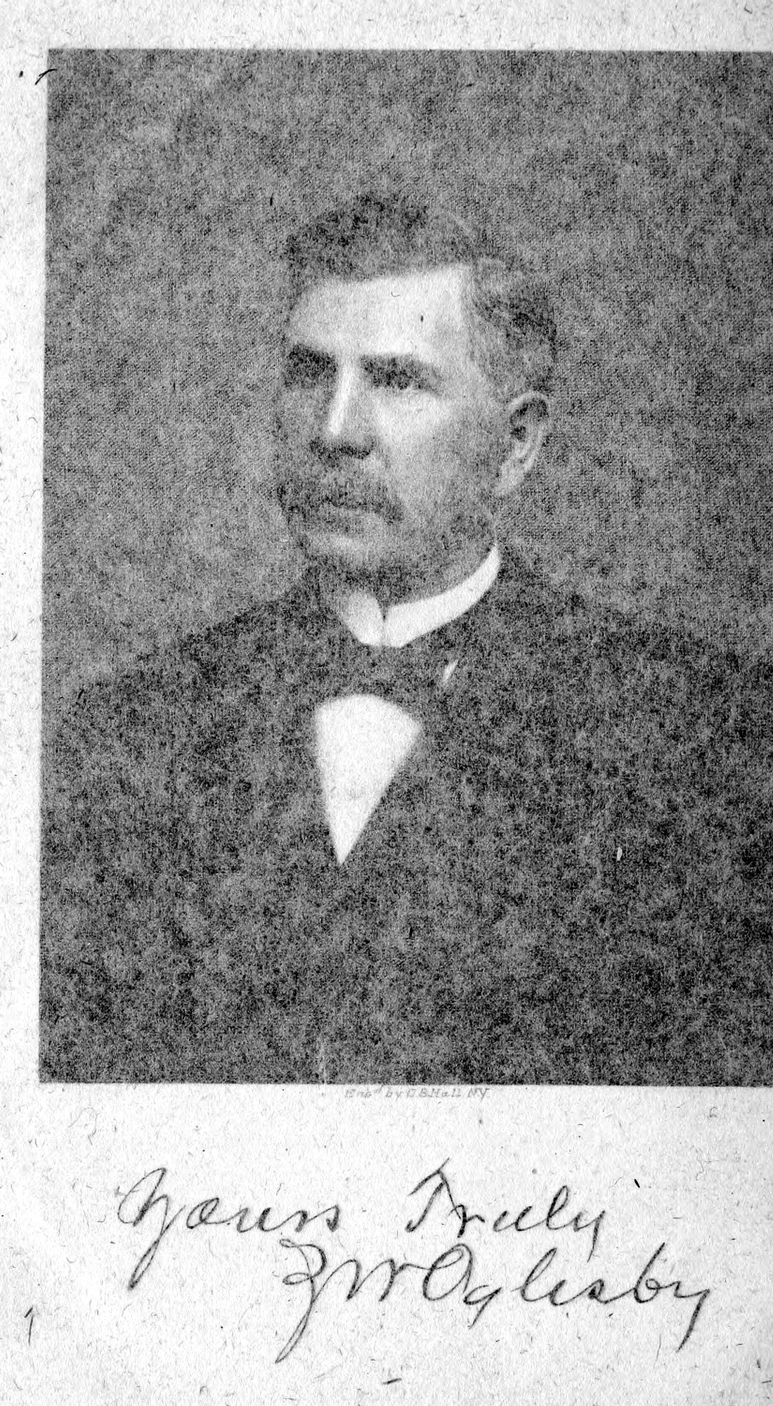 Portrait and signature of Zenas Wise Oglesby Sr.